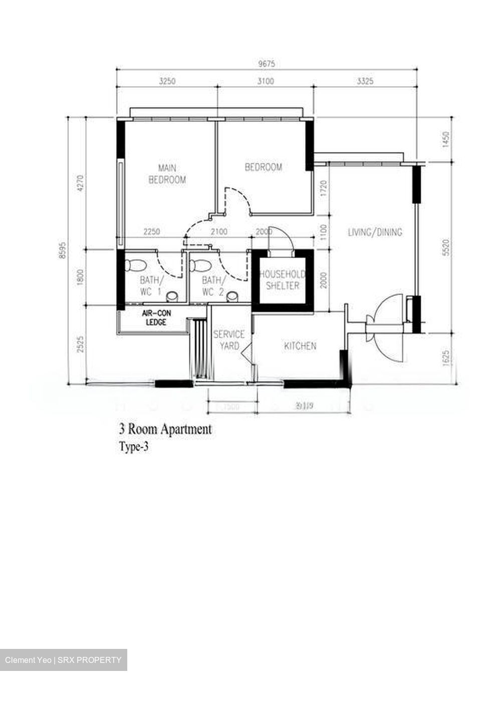 Blk 63 Greentops @ Sims Place (Geylang), HDB 3 Rooms #514295201
